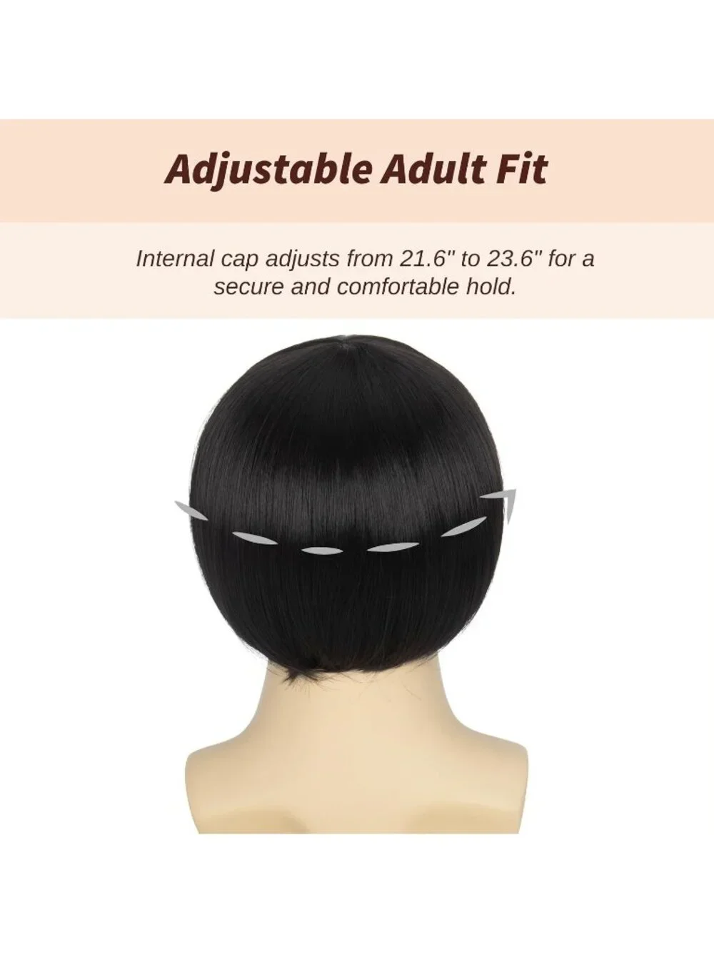 Mens Dark Retro Bowl Cut Straight Synthetic Classic Mushroom Hairpiece Bangs Wig